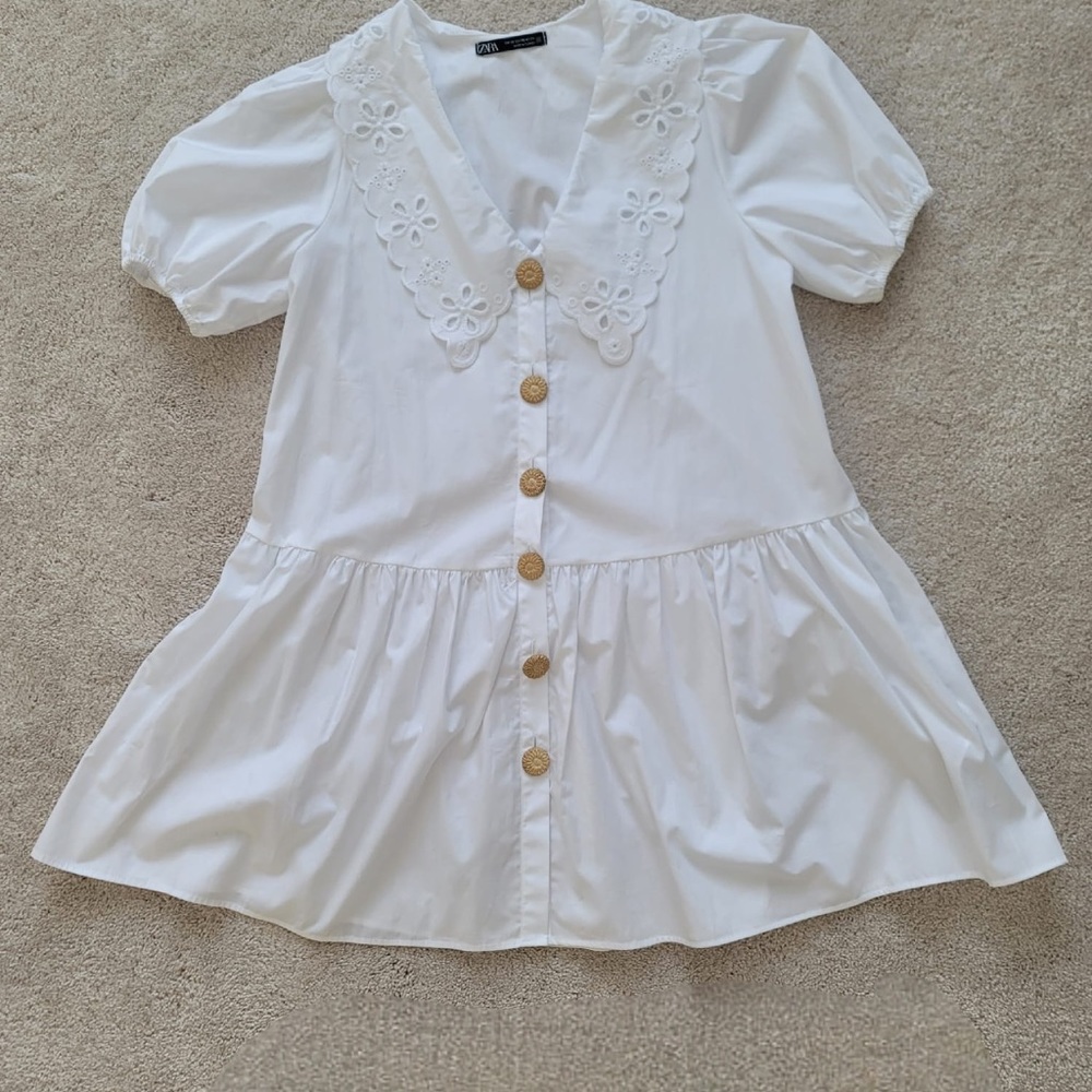 Zara White Mini Dress Size XS